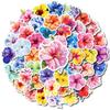 50 Pictures of Mixed and Matched Flowers of Various Colors of Graffiti Stickers DIY Trolley Suitcase Skateboard Decoration Waterproof Stickers