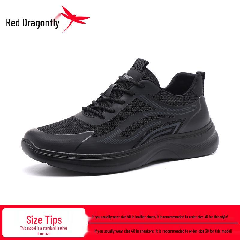 Red Dragonfly Men s Black Mesh Breathable Summer Casual Sports Shoes 40