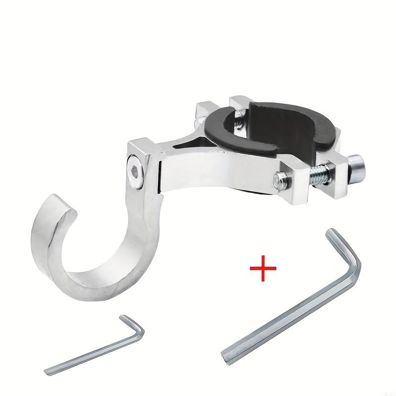 Universal No-Drill Helmet Hanger Single Piece Heavy Load Front Storage Hook for Electric Scooter Bike Motorcycle E-Bike