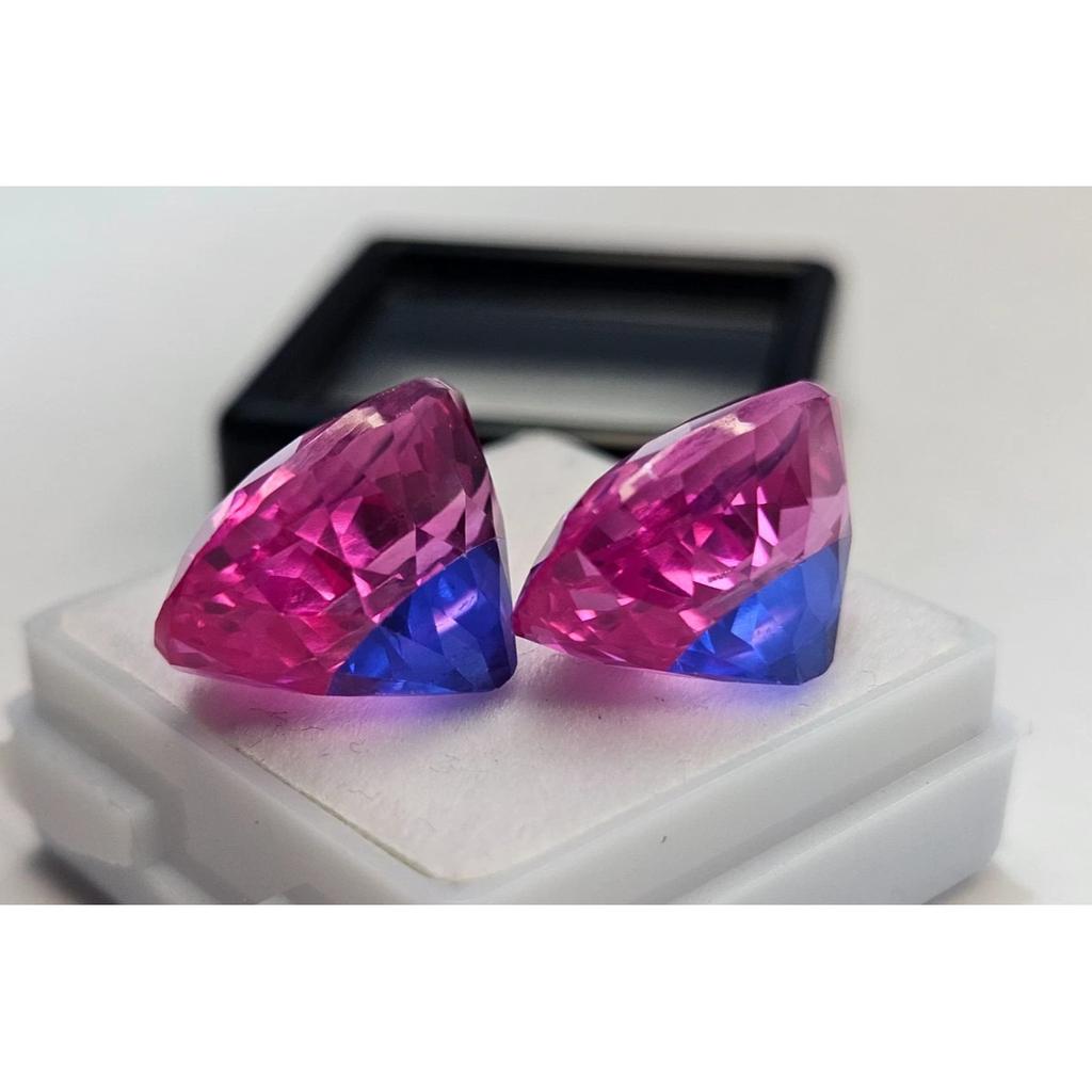 Natural Pitambari Sapphire For Earring Making Oval Cut 30+ Ct Gemstone