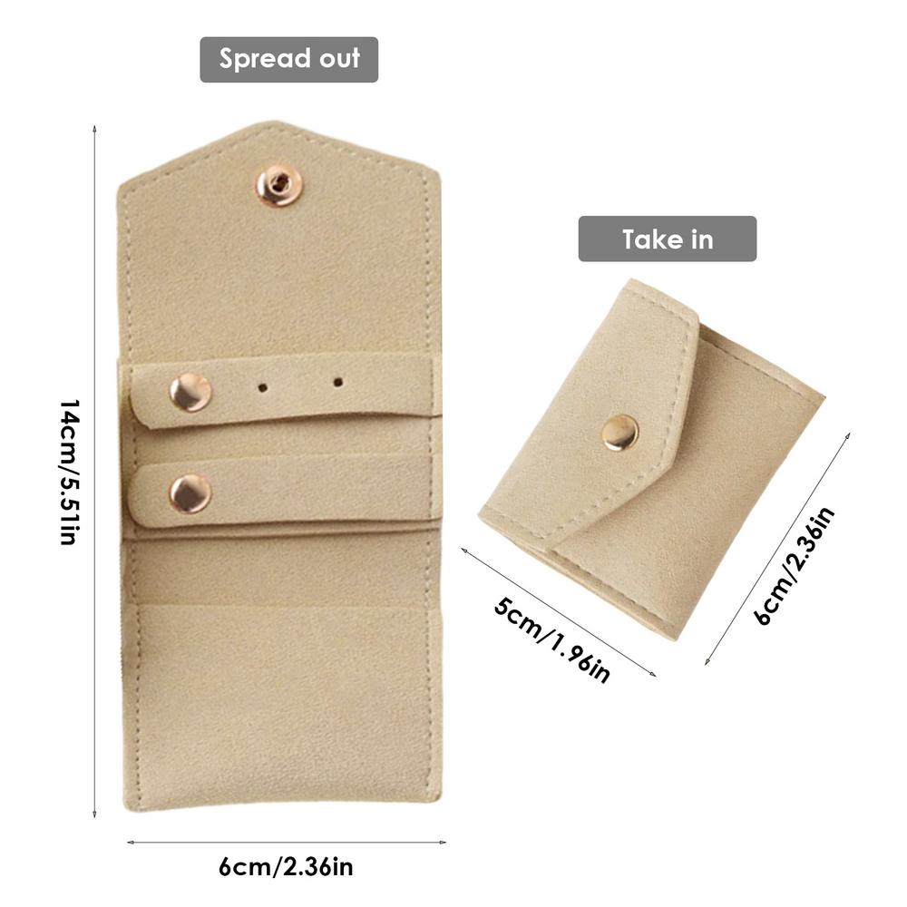 Travel Portable Jewelry Organizer Roll Foldable Jewelry Case For Bracelet Ring Necklaces Earring Jewelry Storage Bag Travel Bags