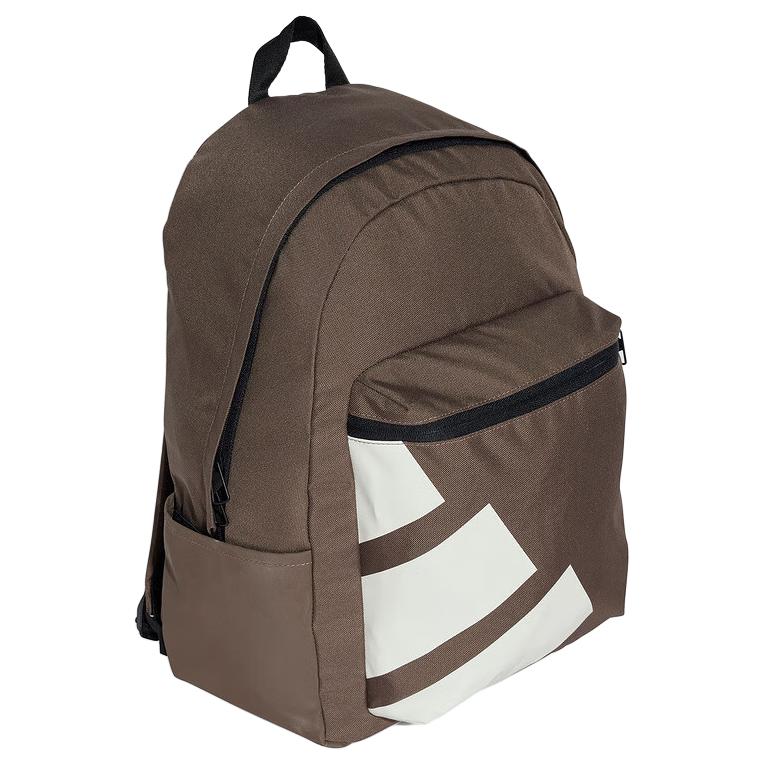 Adidas Zip Closure Polyester Backpack Medium Unisex Brown IX7990
