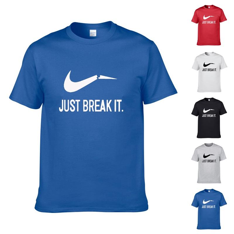 It Just Break Tshirt Men Streetwear Funny Summer Cotton Print Shirt Tops Tee