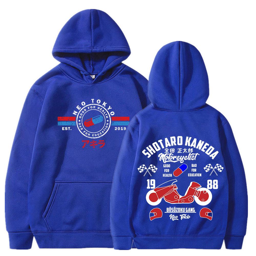 Japanese Anime Akira Neo Tokyo Hoodie Shotaro Kaneda Print Hoodies Manga Harajuku Fashion Oversized Hooded Sweatshirt Streetwear