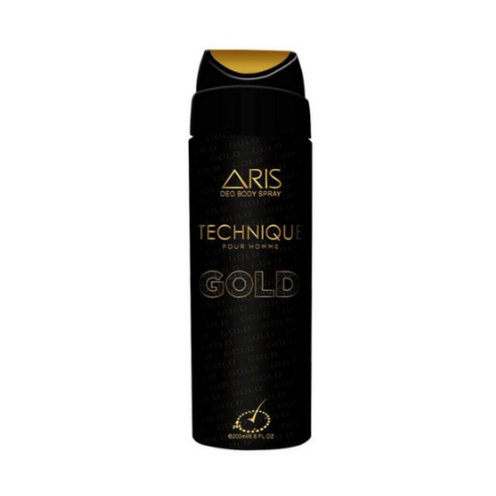 Aris Deo Body Spray Technic Gold — 200 ml — 1 Unit