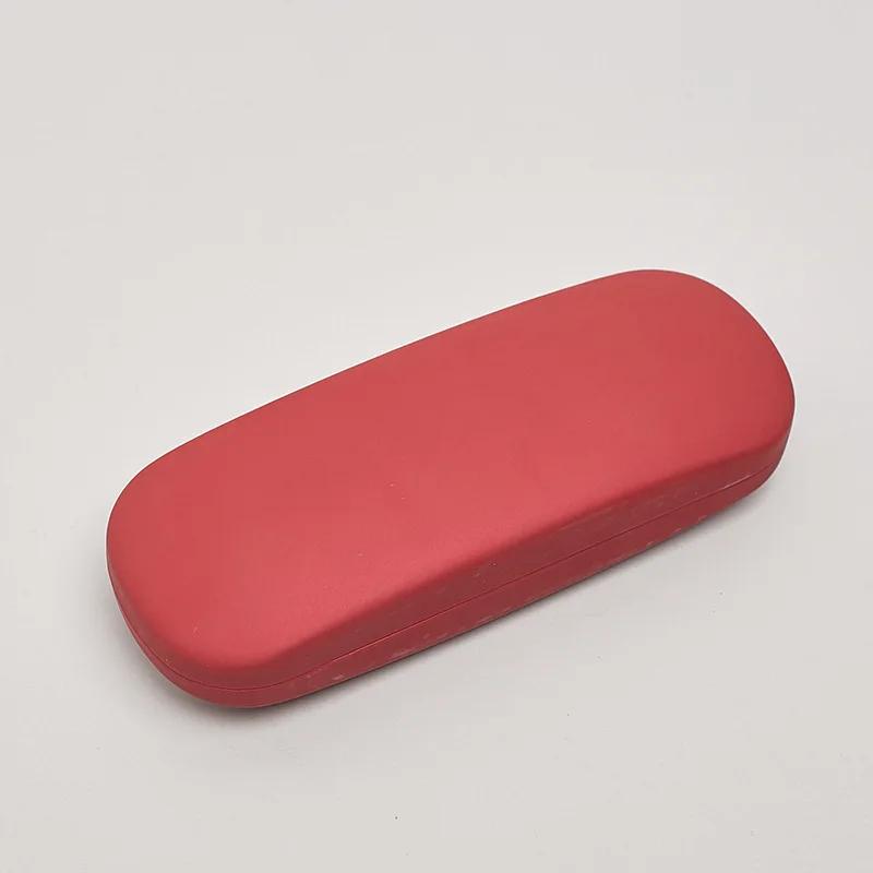 

Simple Solid Candy Color Leather Reading Glasses Case Sunglasses Hard Organization Students Optical Myopia Glasses Box Holder красный