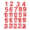 Package Label Countdown Christmas Label Advent Calendar Number Xmas Ornament Gift Felt Sticker