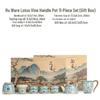 High-End Ru Kiln Ceramic Kung Fu Tea Set - Luxury Gaiwan Teapot, Tray, and Cups for Home.