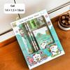6pcs/set Cartoon Capybara Pencil Stationery Set Kawaii Eraser Pencil Sharpener Children Student Stationery Supplies