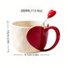 Set 2 Cutii Cadou Set Cești Ceramice Inimă Cuplu, Set Cești Cafea Cutie Cadou Romantice pentru Îndrăgostiți