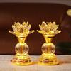 Household LED Crystal Lotus Lamp, Buddhist Decorative Accessories, Seven Color Buddha Supply Lamps, Prayer, Feng Shui, Plug-in