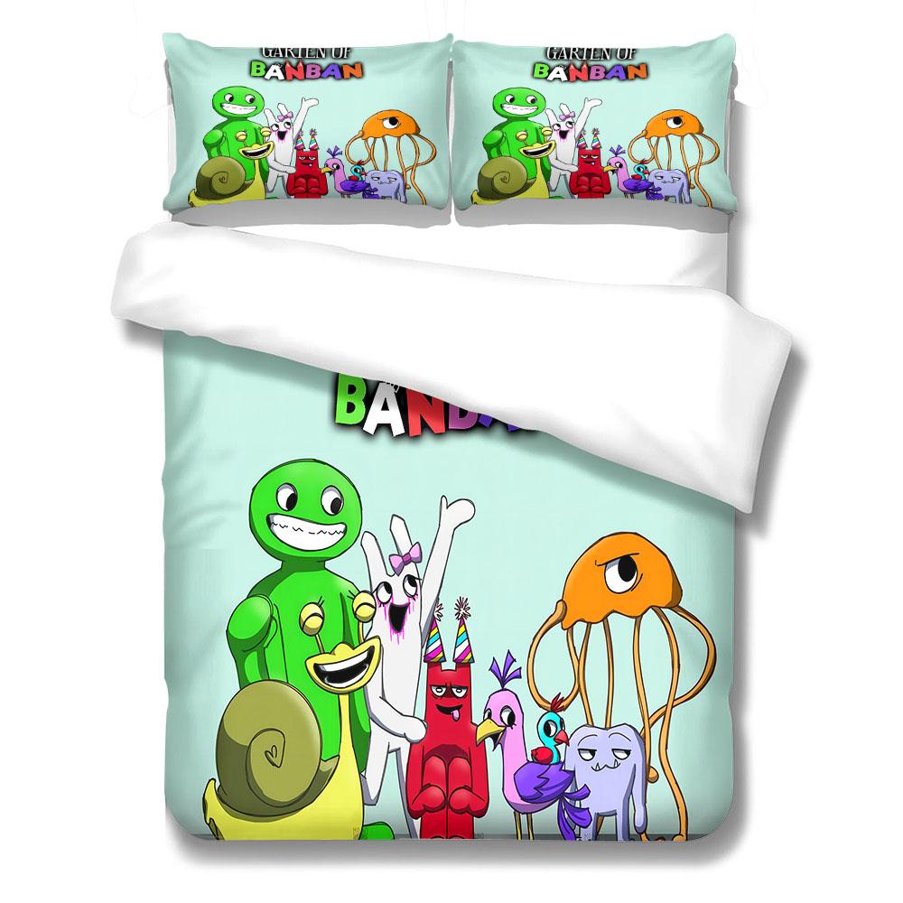 Blue Garton  banban Children Duvet Cover Set King Queen Double Twin Single Bed Linen Set