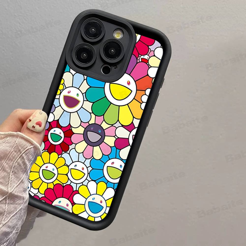Art Japanese M-Murakami Artisti T-Takash Silicone Soft Phone Case For IPhone 17 16 14 13 12 11 15 Pro Max Plus Air Cover