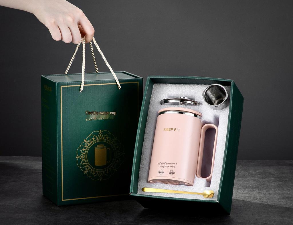 Multi-Use Smart Electric Insulated Travel Cup: Cook, Heat, Stew, and Warm Drinks