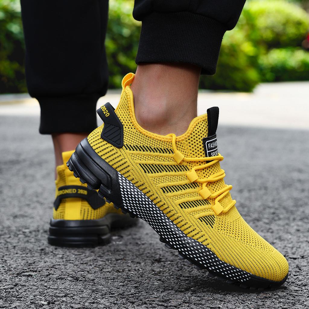 Men Casual Sport Shoes Breathable Lightweight Sneakers Outdoor Mesh Black Running Shoes Athletic Jogging Tenis Walking Shoes