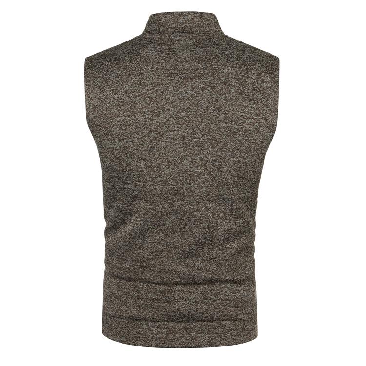 Men's Autumn/Winter Slim Fit Hooded Zipper Fleece Vest