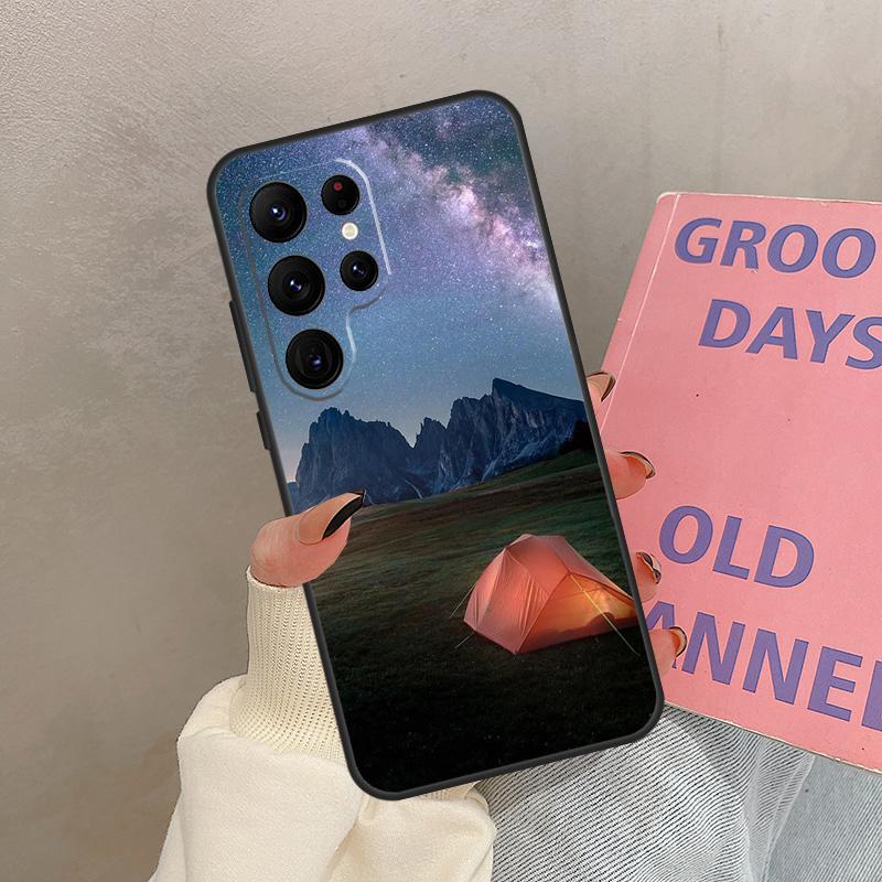 Camping Nature Mountain Case For Samsung Galaxy S25 Ultra S20 S21 S22 S24 S23 Ultra S9 S10 Plus S25 FE Cover Coque