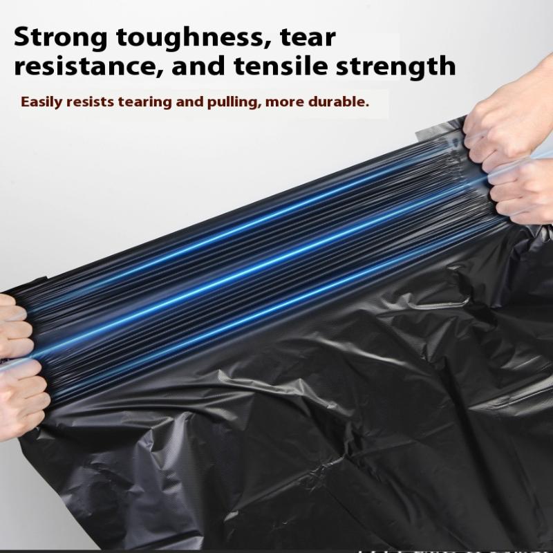 100Pcs 50X60Cm Black Outdoor Disposable Plastic Garbage Bag, Large Capacity And Thickness, Leak-Proof And Durable