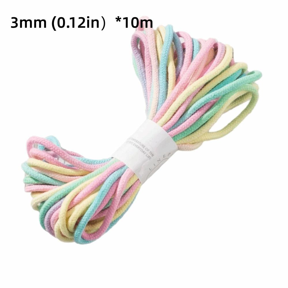 3mm Thickness Gradient Colorful Rope 10 Meters DIY Bracelet String  Bracelet Making