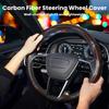 Carbon Fiber Steering Wheel Cover 3PCS Set – Anti-Slip, Scratch-Resistant, Universal Fit For 14–16 Inch Wheels – Interior Car Accessories For