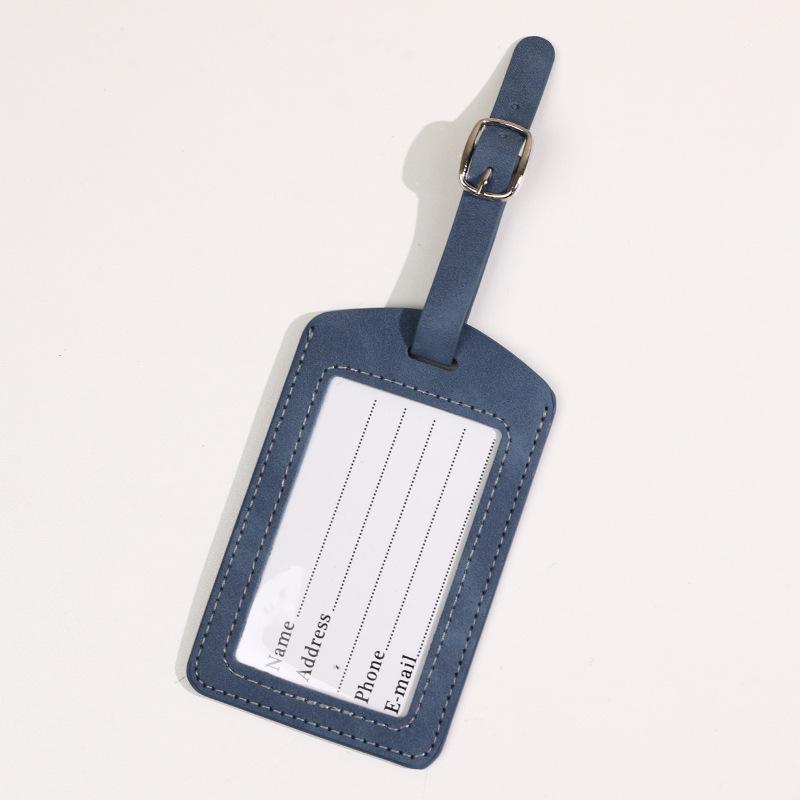 Leather Luggage Tag Name Address ID Holder Travel Accessories Baggage Label Suitcase Tag