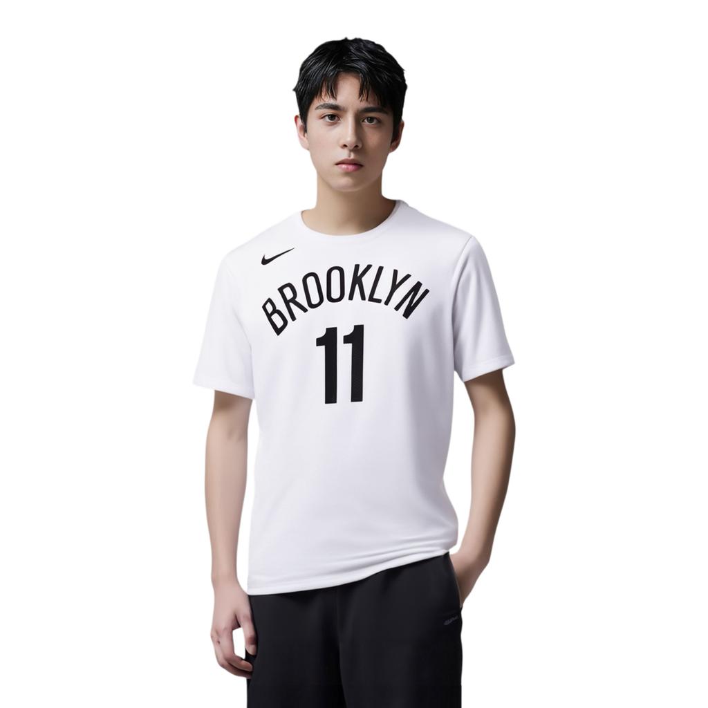 Nike X NBA Collaboration Brooklyn Nets Kyrie Soft Comfortable Skin-Friendly Versatile Short Sleeve T-Shirt Unisex Tops White CV8504-109
