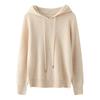 Women's Slim Fit Hooded Wool Cardigan Sweater - Knitted Long Sleeve Versatile Pullover Base Layer