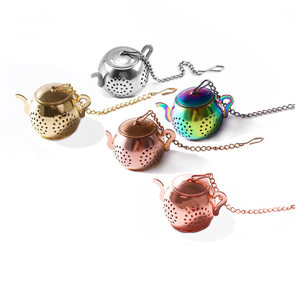 

LINSBAYWU Hot selling Creative Tea Balls Strainer Stainless Steel House Shaped Tealeaf Bag Locking Mesh Infuser Tea Accessories