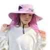 Breathable Mesh Wide Brim Visor Cap Neck Protection Face Cover Bucket Hat  Mountaineering