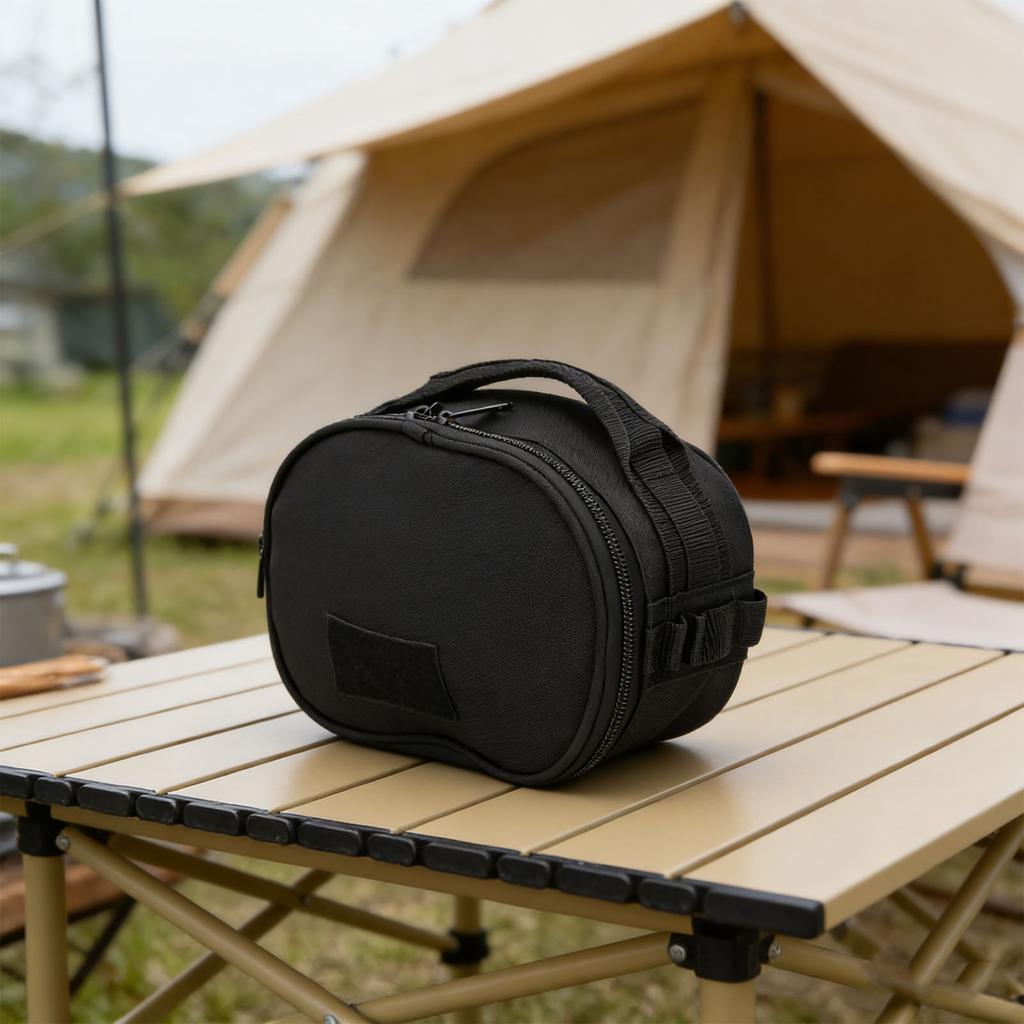 Outdoor Camping Bowl Cup Bag Lunch Box Storage Bag for Utensils Picnic 600D Polyester  