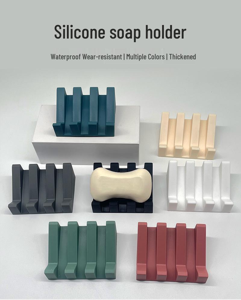 Silicone Soap Holder: Creative, Non-slip, Washable Draining Pad for Household Use