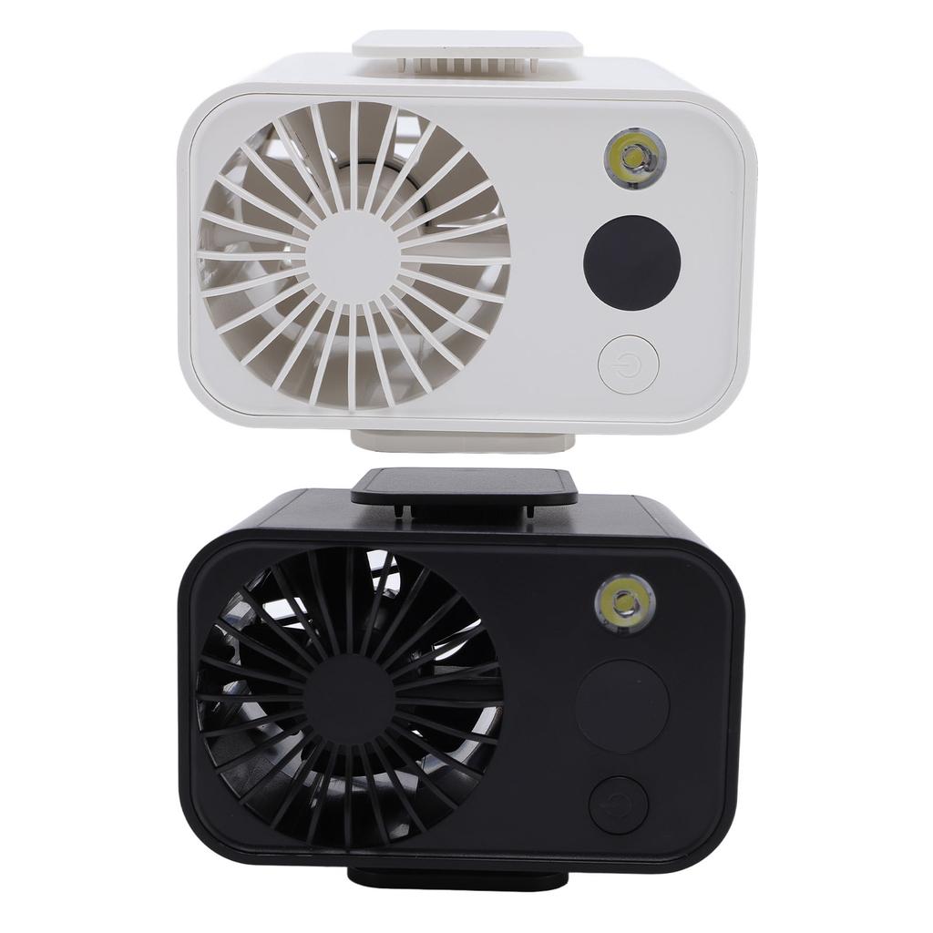 Portable Waist Fan Wearable Hanging Neck Clip On Belt Personal Fan with LED Light Digital DisplayUSB