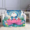 This 3D Printed Doraemon Cartoon Blanket Is a Warm and Comfortable Flannel Blanket Suitable for Bedrooms, Sofas, Beds, Chairs,
