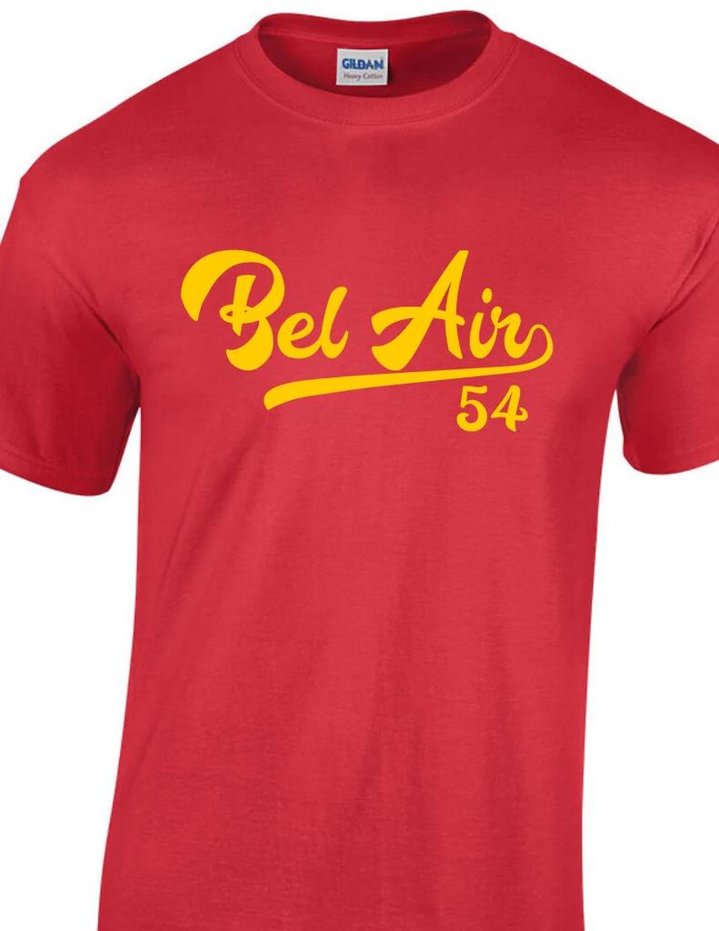 Bel Air 54 Tail Script T-Shirt 1954 American Lowrider Car Tee All Colors