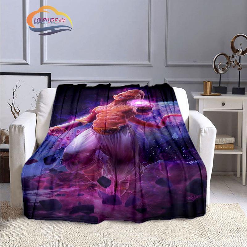 Japanische Animation Rolle Majin Buu 3D-Druck Tagesdecke Decke Anime-Charaktere Buu Flanelldecken Überwurfdecken