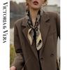 VICTORIA&VERA Vintage Mulberry Silk Printed Scarf