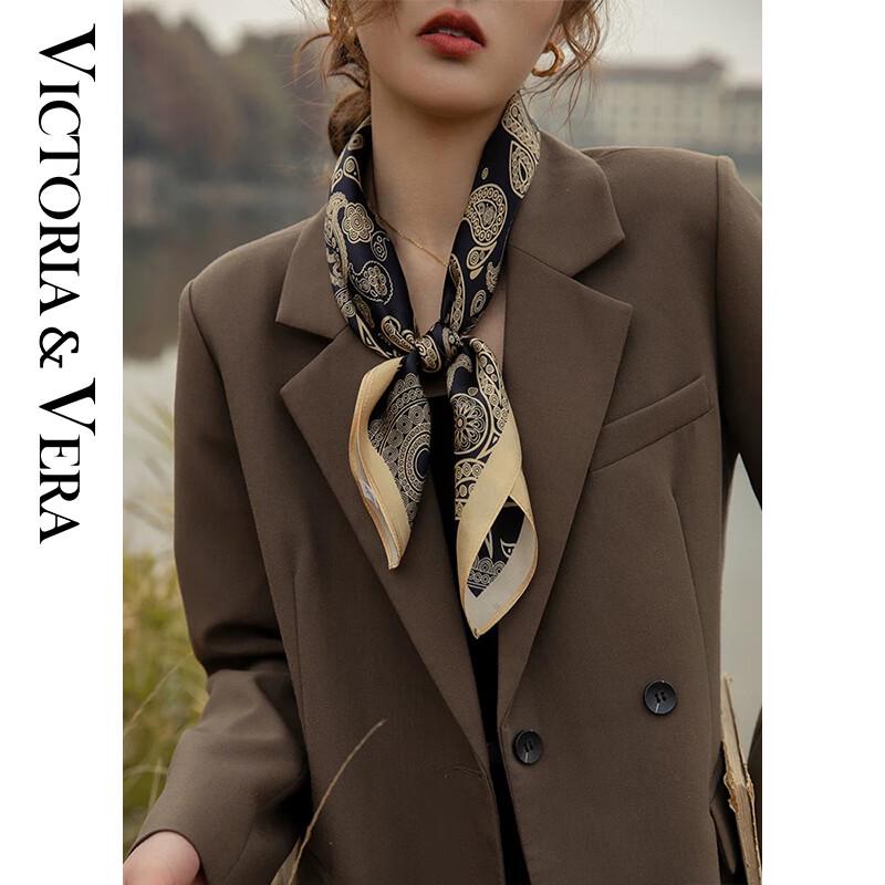 VICTORIA&VERA Vintage Mulberry Silk Printed Scarf