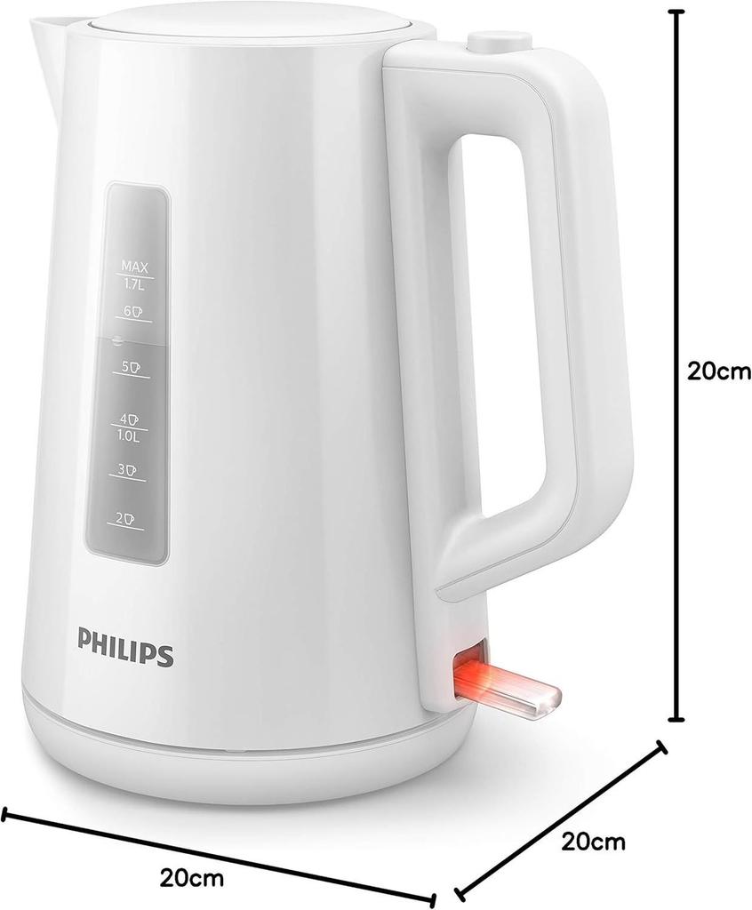 Bouilloire électrique - PHILIPS - HD9318/00 - Collection Daily - 1.7L - 2200W - Blanc