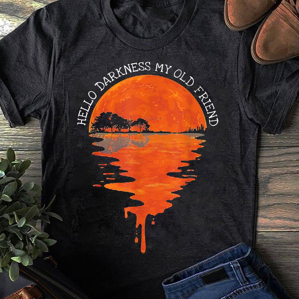 Hello Darkness My Old Friend Hippie T-Shirt - Hippie Shirt, Hippie Soul Shirt, Peace Shirt, Hippie.
