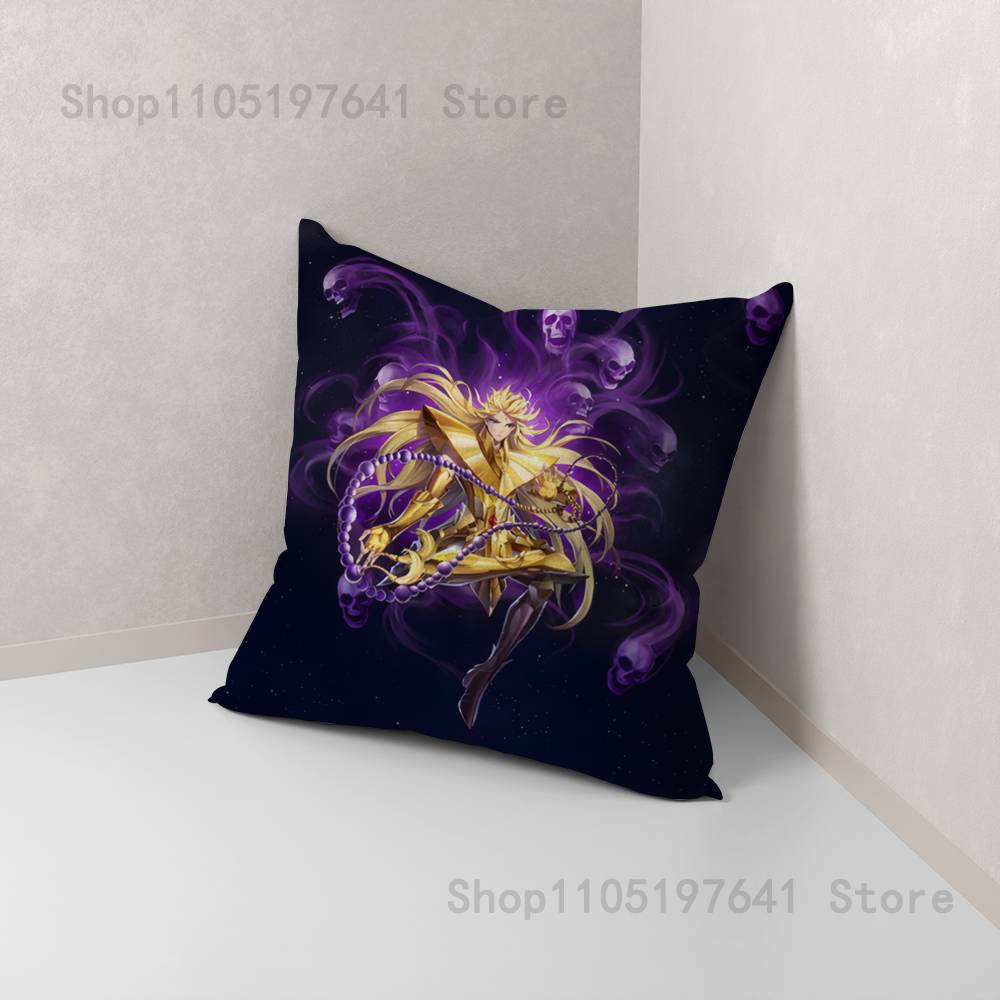 Saint Seiya Virgo Shaka Pillow Case Cute Cartoon Anime peripheralsBedroom Sofa Decorative Cushion Cover Soft Cushion Cover