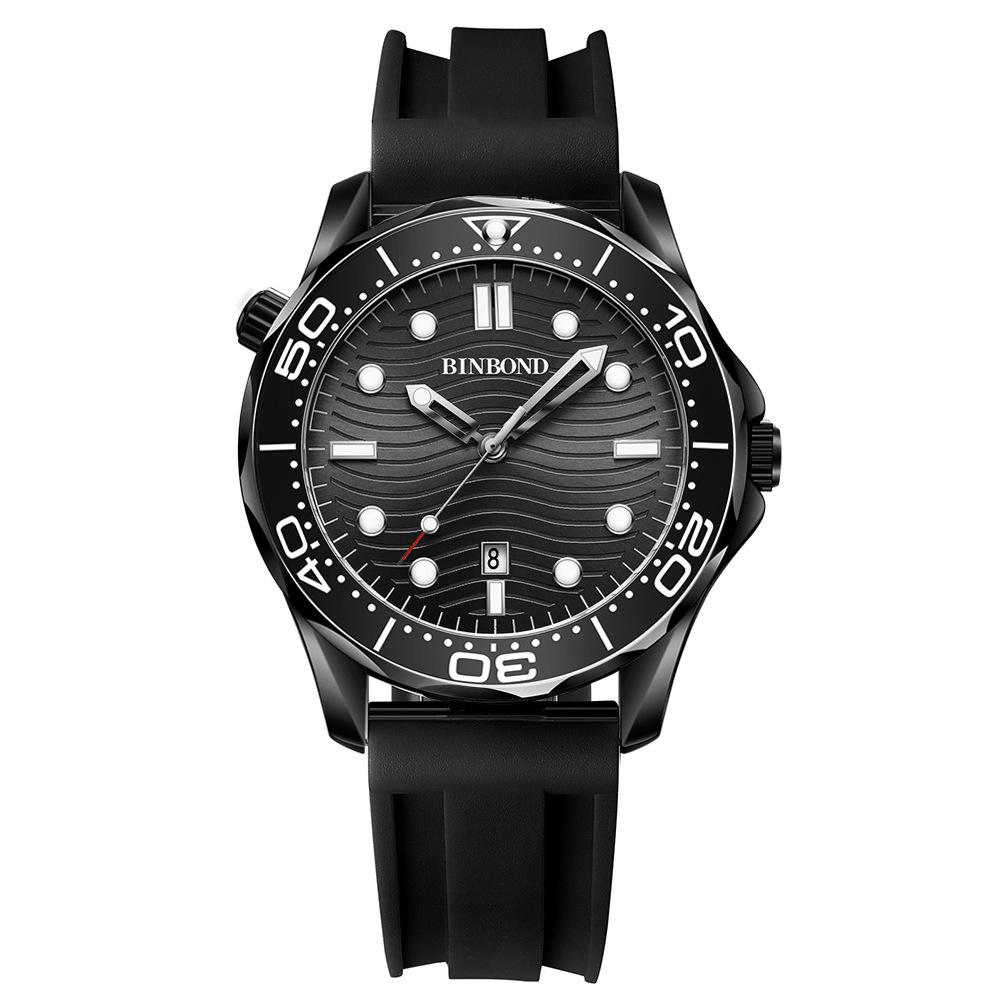 Binbond Luxury Men s Quartz Watch – Waterproof, Luminous, Rotating Dial
