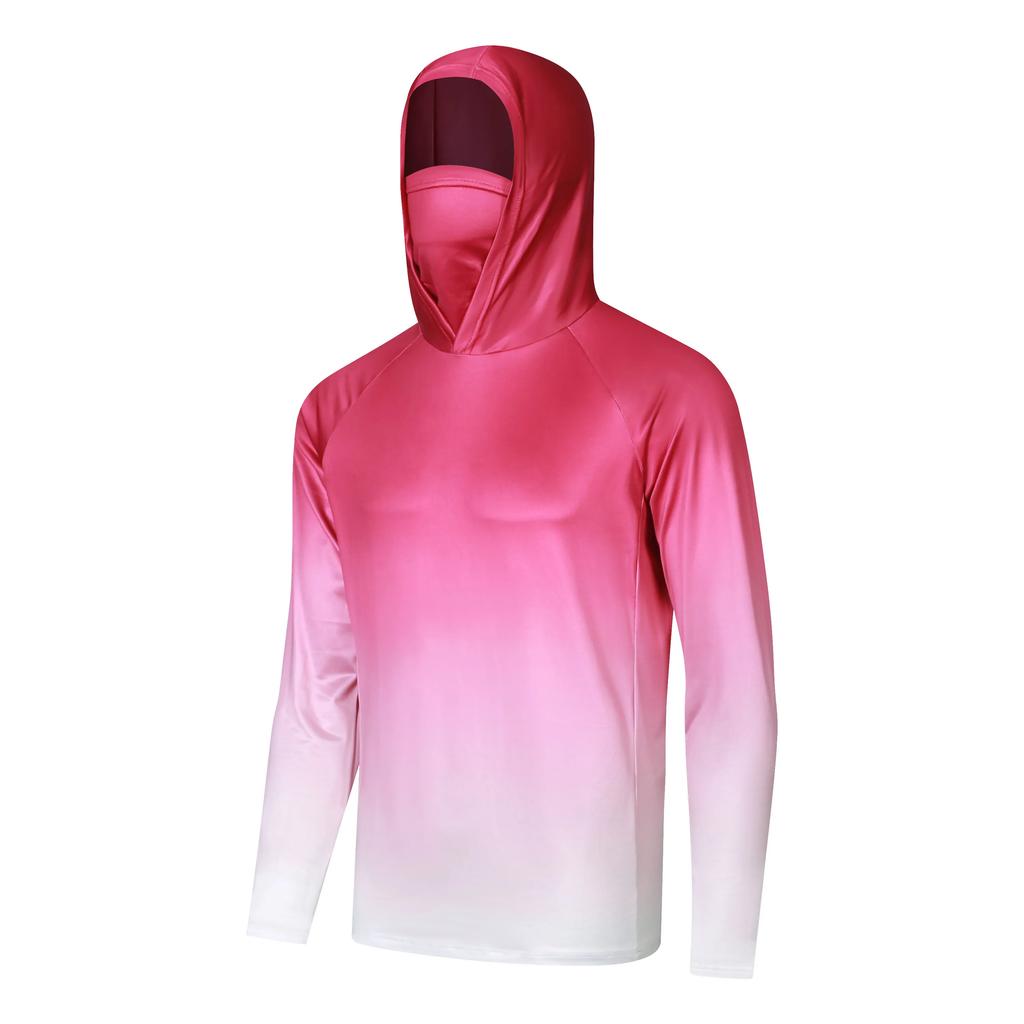 MALFC Vêtements de pêche Homme Capuche Chemise de pêche T-shirt de pêche à manches longues protection UV
