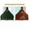 Cute Cartoon Dinosaur Cape Blanket Cozy Soft Throw Blanket Comfortable Warm Flannel Hooded Blanket Dormitory