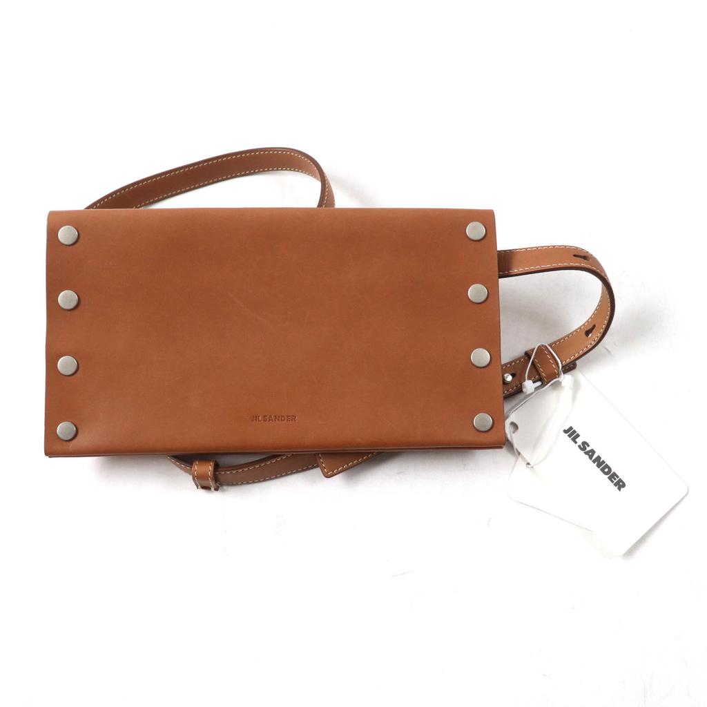 Pristine JIL SANDER Waist Bag RIVET WALLET BELT Rivet Wallet Belt Brown Leather Used