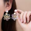 Summer Colorful Pearl Flower Pendant Earrings, Small Fresh Fashion High Sense Sweet Resin Earrings