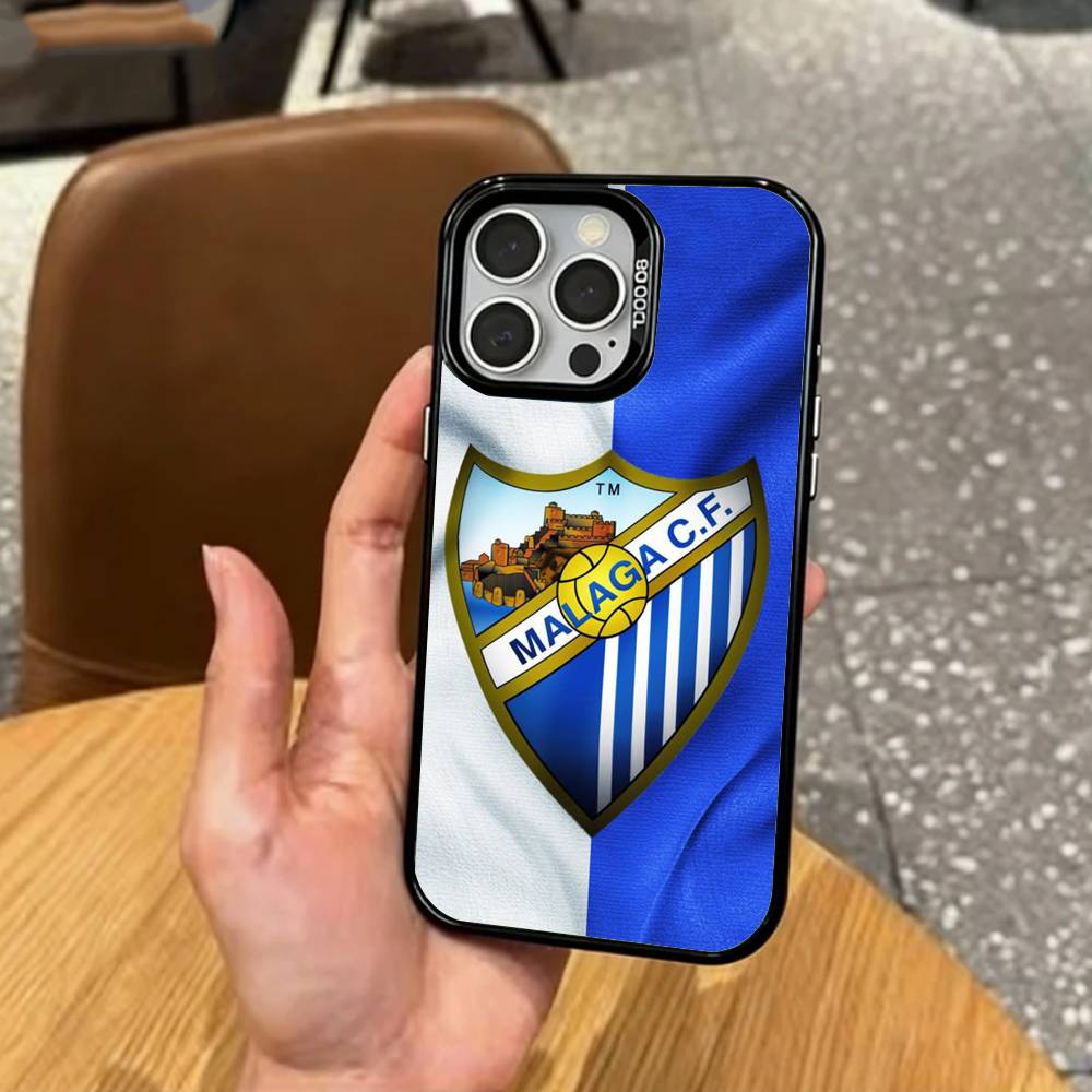Cool M-Malaga C-CF Phone Case For iPhone17,16,15,14,13,12,11 Plus,Pro Max Colored Silver Plated Inside Cover