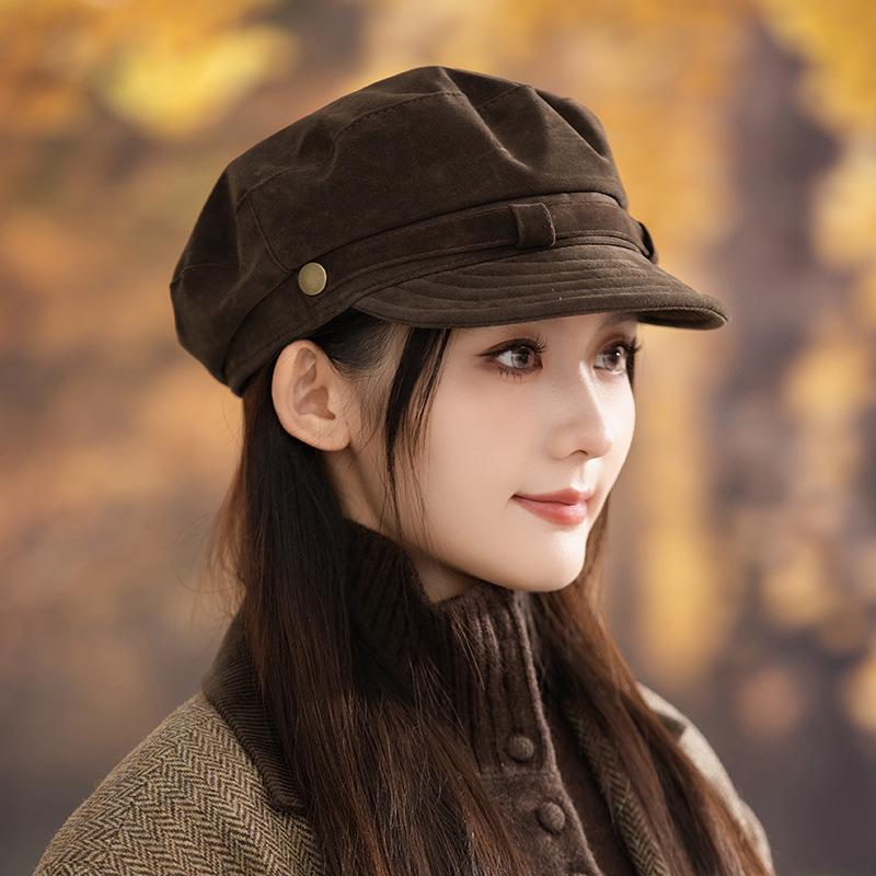 Autumn and Winter Hats Women's Retro Versatile Berets Show Their Faces Small Painter Hats High-end Newsboy Hats