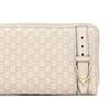 Gucci GG Embossed Horsebit Zip Around Wallet, Off-White Leather with Silver Hardware, Women's Long Wallet for Daily Use 309758-BMJ1G-9022