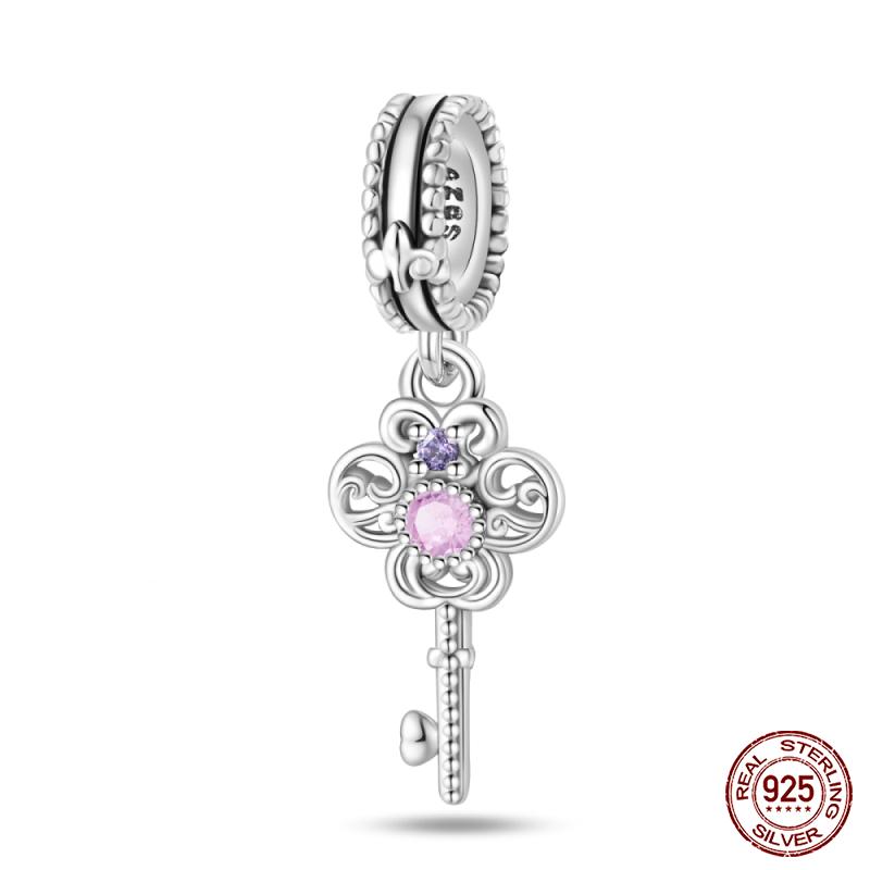 New Copper Fashion Spring Carnation Flower Parrot Charm Bead Suitable For 3Mm Bracelet Diy Fine Jewelry Gift Making