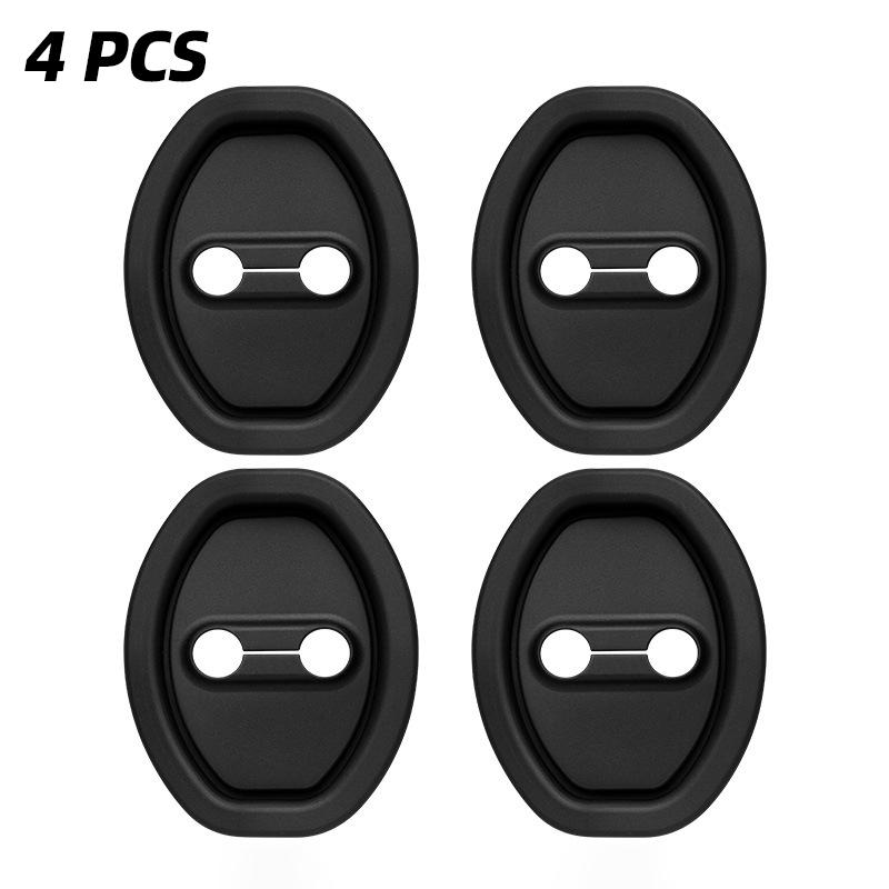 Car Door Lock Protection Pad Silicone Sound-reducing Shock-absorbing Door Lock Protection Cover Universal Door Lock Rubber Sleeve for Car Models